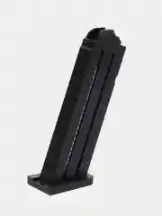 Черный пистолет GLOCK-18, с глушителем, выброс гильз
