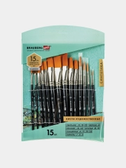 Кисти художественные набор 15 шт синтетика BRAUBERG ART CLASSIC, 200962