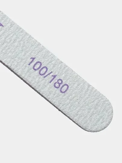 Пилка для ногтей, прямая, на вспененной основе, 100/180