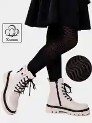 Белый колготки детские для девочки, хлопок, ажурные