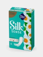 Прокладки тонкие ежедневные OLA! SILK SENSE LIGHT "Ромашка" стринг-мультиформ, 60 штук