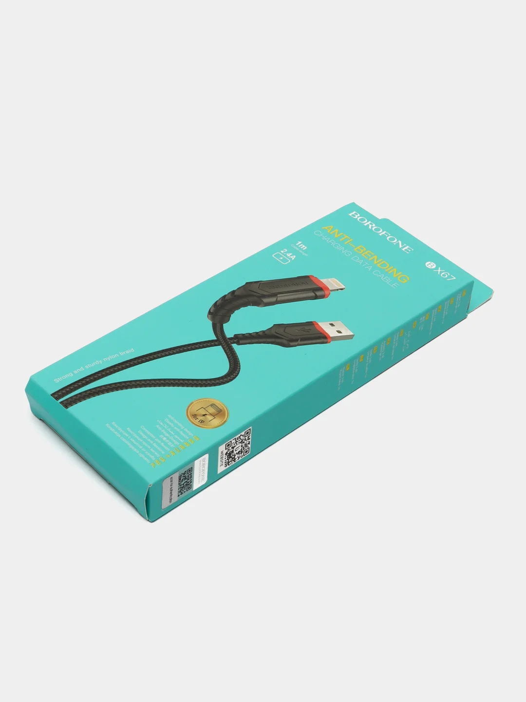 Красный кабель для зарядки и передачи данных Borofone BX67, Type-C/Lightning/Micro, 1м, до 2.4A