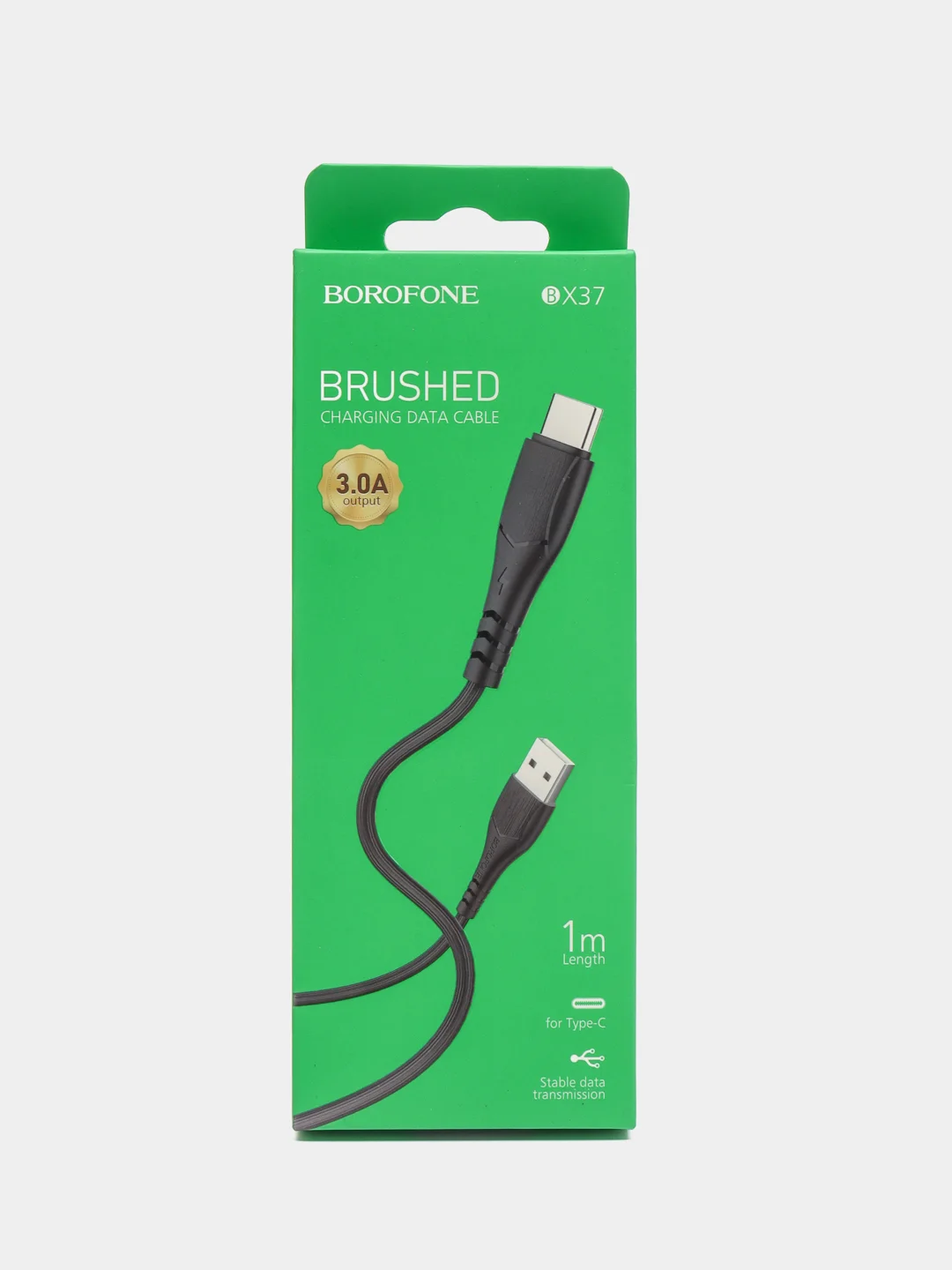 Черный usb-кабель BOROFONE BX37 для зарядки и передачи данных, Lightning/Type-C/Micro, 1 м