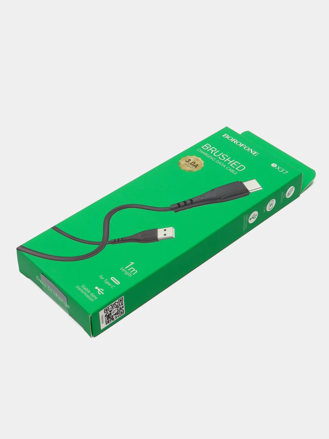 Черный usb-кабель BOROFONE BX37 для зарядки и передачи данных, Lightning/Type-C/Micro, 1 м