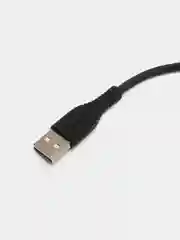 Черный зарядный кабель Hoco X67 USB на Type-C, Lightning, Micro, до 5 A, силикагель