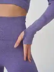Фиолетовый спортивный костюм для фитнеса, женский