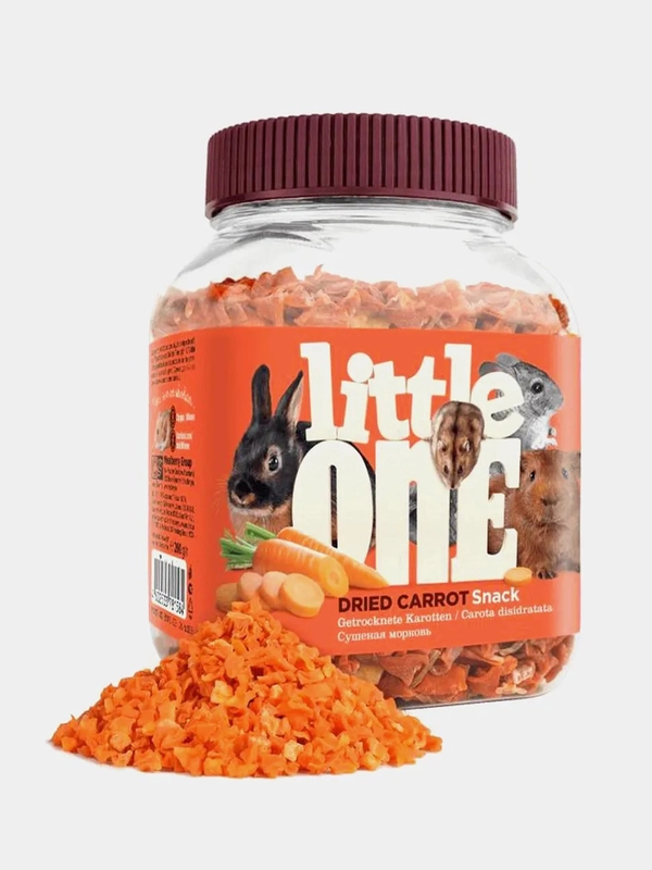Лакомство для грызунов Little One Сушеная морковь, 200 г