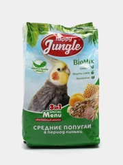 Корм для средних попугаев при линьке Happy Jungle, 500 г