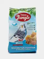 Корм Happy Jungle для волнистых попугаев при линьке, 500 г