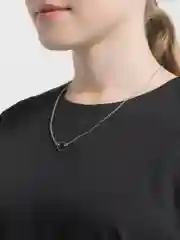 Серебряный цепочка с подвеской-кольцом