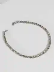 Серебряный цепь мужская на шею, нержавеющая сталь