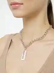 Серебряный цепь с подвеской, чокер "Лезвие"