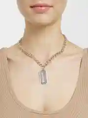 Серебряный цепь с подвеской, чокер "Лезвие"