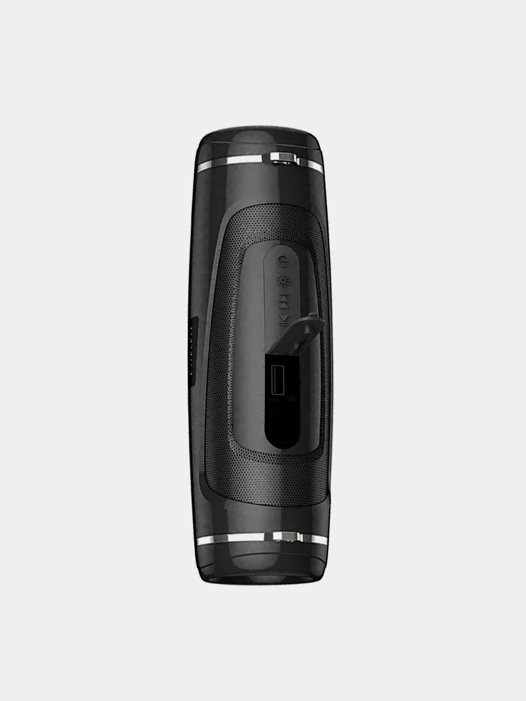 Черный беспроводная колонка портативная, Borofone BR7, 2 динамика с LED фонариком, 1200 mAh