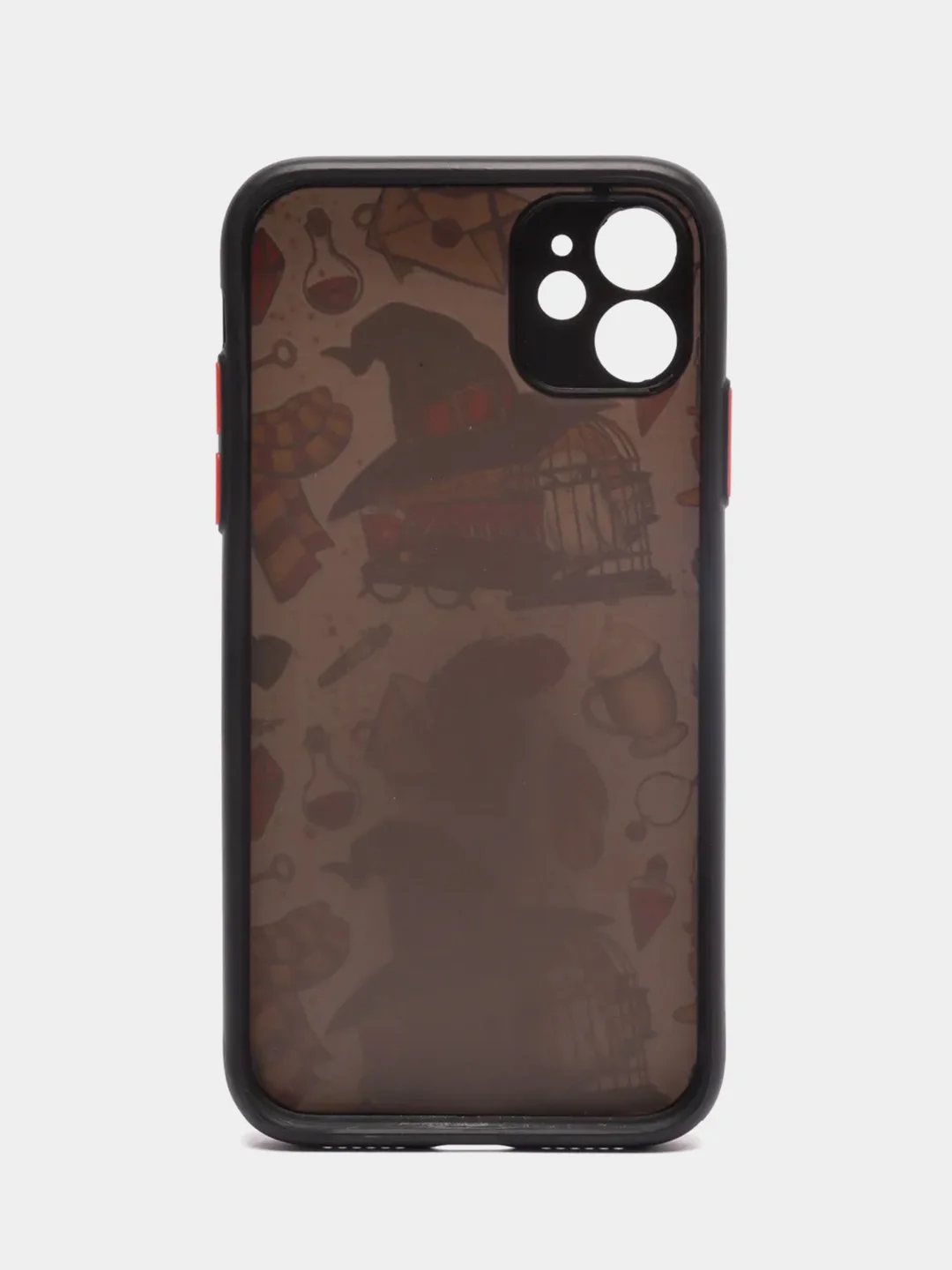 Тёмно-бордовый чехол с рисунком на Apple iPhone 11 (Айфон 11)