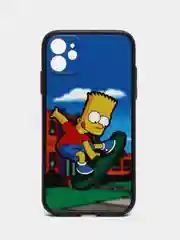 Голубой чехол с рисунком на Apple iPhone 11 (Айфон 11)