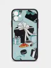 Бирюзовый чехол с рисунком на Apple iPhone 11 (Айфон 11)