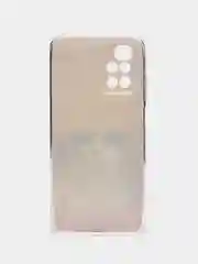 Желтый силиконовый чехол на Xiaomi Redmi 10 / Сяоми Редми 10 прозрачный с рисунком, защита камеры