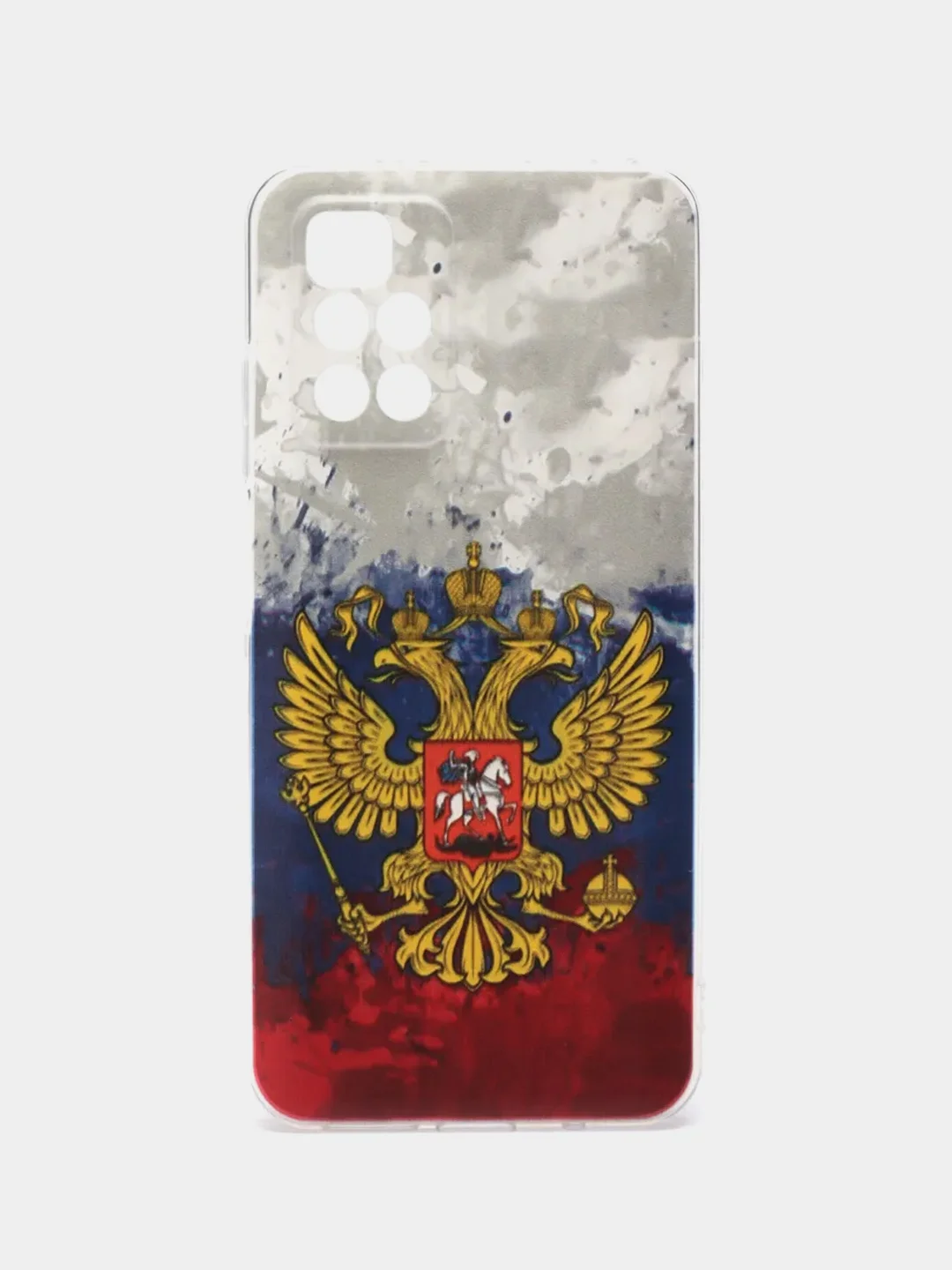 Синий силиконовый чехол на Xiaomi Redmi 10 / Сяоми Редми 10 прозрачный с рисунком, защита камеры