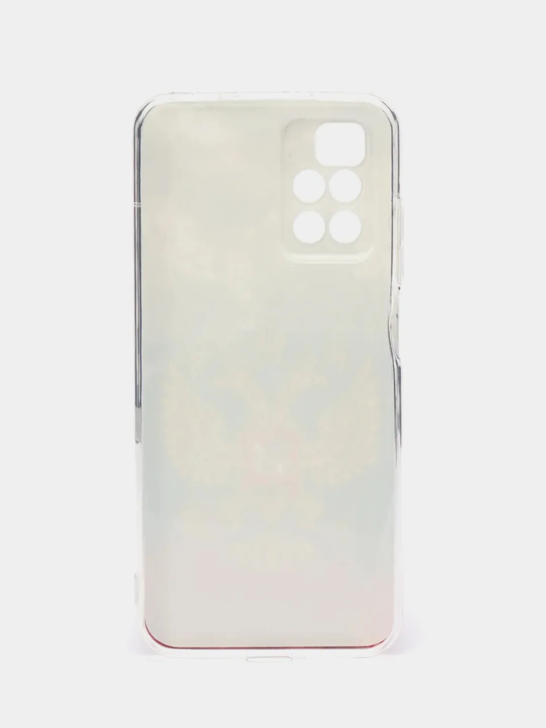 Синий силиконовый чехол на Xiaomi Redmi 10 / Сяоми Редми 10 прозрачный с рисунком, защита камеры