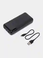 Черный портативный аккумулятор 20 000 мAч J72A , внешний акб, Power bank