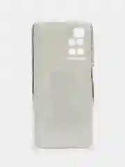 Серый силиконовый чехол на Xiaomi Redmi 10 / Сяоми Редми 10 прозрачный с рисунком, защита камеры