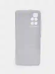 Серебряный силиконовый чехол на Xiaomi Redmi 10 / Сяоми Редми 10 прозрачный с рисунком, защита камеры