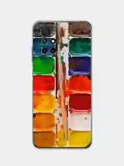Бордовый силиконовый чехол на Xiaomi Redmi 10 / Сяоми Редми 10 прозрачный с рисунком, защита камеры