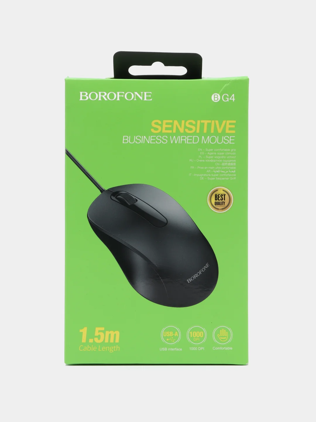 Черный проводная мышь компьютерная мышь Sensitive Borofone BG4