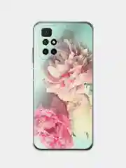 Конфетный силиконовый чехол на Xiaomi Redmi 10 / Сяоми Редми 10 прозрачный с рисунком, защита камеры