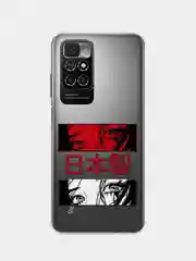 Алый силиконовый чехол на Xiaomi Redmi 10 / Сяоми Редми 10 прозрачный с рисунком, защита камеры
