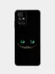 Черный силиконовый чехол на Xiaomi Redmi 10 / Сяоми Редми 10 прозрачный с рисунком, защита камеры