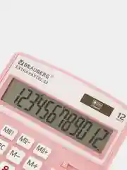 Калькулятор настольный Brauberg Extra Pastel-12-pk, 206 x 155 мм, 12 разрядов, розовый