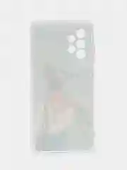 Тёмно-серый силиконовый чехол на Samsung Galaxy A52/A52s / Самсунг А52/A52s прозрачный, с рисунком