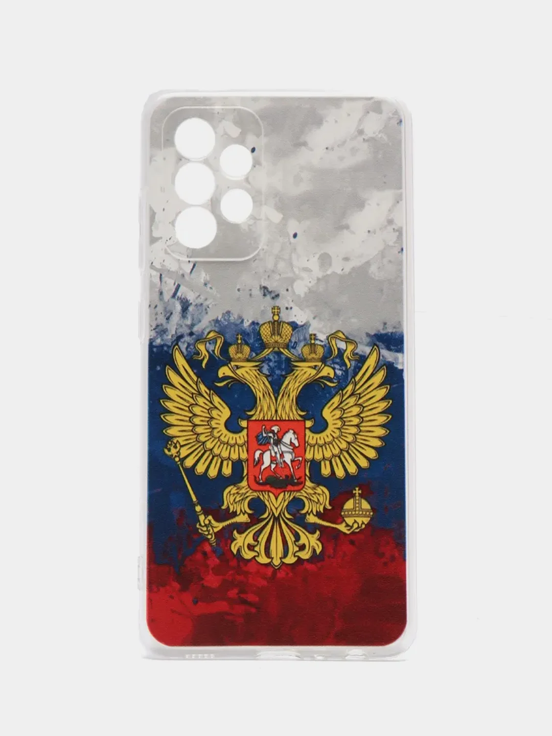 Синий силиконовый чехол на Samsung Galaxy A52/A52s / Самсунг А52/A52s прозрачный, с рисунком