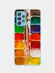 Бордовый силиконовый чехол на Samsung Galaxy A52/A52s / Самсунг А52/A52s прозрачный, с рисунком