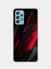 Красный силиконовый чехол на Samsung Galaxy A52/A52s / Самсунг А52/A52s прозрачный, с рисунком