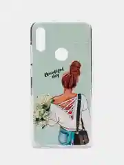 Тёмно-серый силиконовый чехол на Honor 8A/8A Pro/Huawei Y6 2019/Y6s / Хонор 8А прозрачный, с рисунком