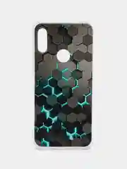Бирюзовый силиконовый чехол на Honor 8A/8A Pro/Huawei Y6 2019/Y6s / Хонор 8А прозрачный, с рисунком