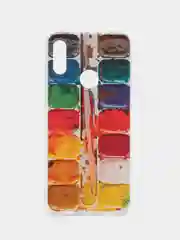 Бордовый силиконовый чехол на Honor 8A/8A Pro/Huawei Y6 2019/Y6s / Хонор 8А прозрачный, с рисунком