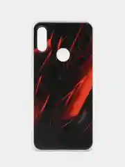 Красный силиконовый чехол на Honor 8A/8A Pro/Huawei Y6 2019/Y6s / Хонор 8А прозрачный, с рисунком