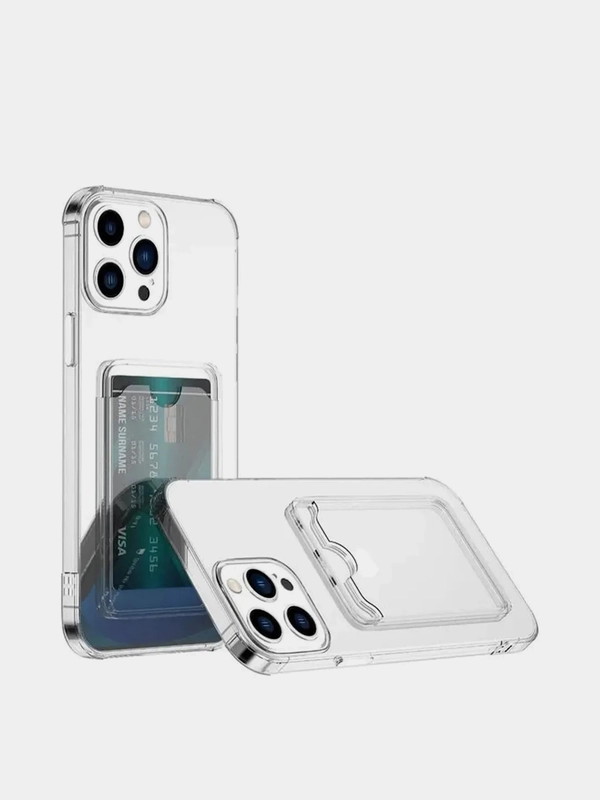 Противоударный чехол с карманом для карт для iPhone 13, 13 Pro, 12, 12PRO, 11, XR, SE