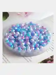 Голубой бусины под жемчуг граненные, с эффектом градиента, 0,8 см