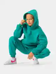 Тёмно-бирюзовый костюм спортивный, детский, утепленный
