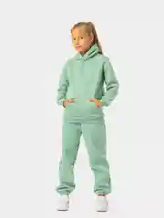 Оливковый костюм спортивный детский, утепленный на флисе