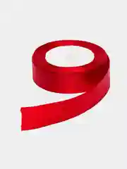 Бордовый лента атласная, 25 мм, 22 метра, 1 рулон
