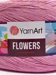 Розовый пряжа YarnArt Flowers 55% Хлопок 45% Полиакрил 250г 1000м, 1 моток