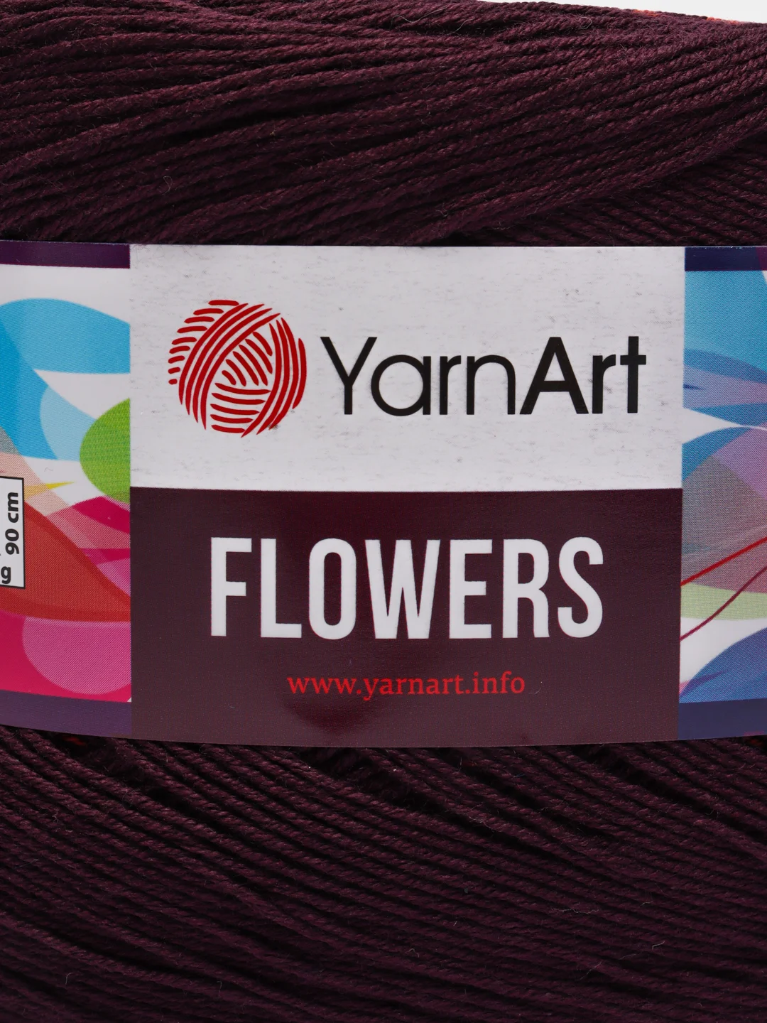 Марсала пряжа YarnArt Flowers 55% Хлопок 45% Полиакрил 250г 1000м, 1 моток