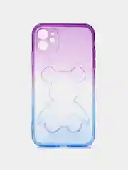 Лавандовый чехол на iPhone айфон 11 Pro Max, силиконовый чехол с принтом мишка KAWS