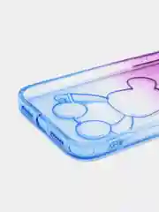 Лавандовый чехол на iPhone айфон 11 Pro Max, силиконовый чехол с принтом мишка KAWS